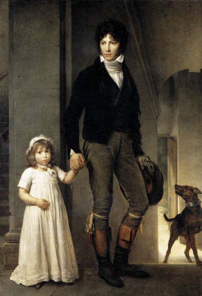 Jean-Baptist Isabey, Miniaturist, with his Daughter